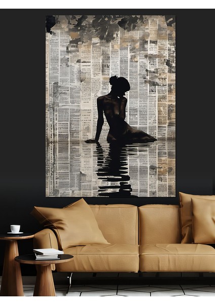 Gölde Nü Kadın Dekoratif Kanvas - Mdf Ahşap Tablo