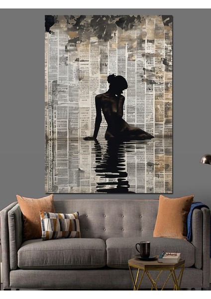 Gölde Nü Kadın Dekoratif Kanvas - Mdf Ahşap Tablo fırsatları