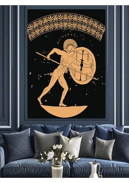 Mızraklı Asker Dekoratif Kanvas - Mdf Ahşap Tablo