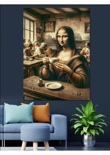 Mona Lisa Pop Art Dekoratif Kanvas - Mdf Ahşap Tablo fiyatları
