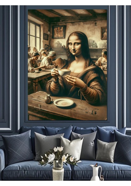 Mona Lisa Pop Art Dekoratif Kanvas - Mdf Ahşap Tablo fırsatları