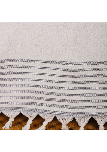 Natural Buldan Işi Kolları Örten Kanepe Çekyat Koltuk Örtüsü 180X300 Büyük Boy Pamuk Dokuma-Kremgri indirimleri