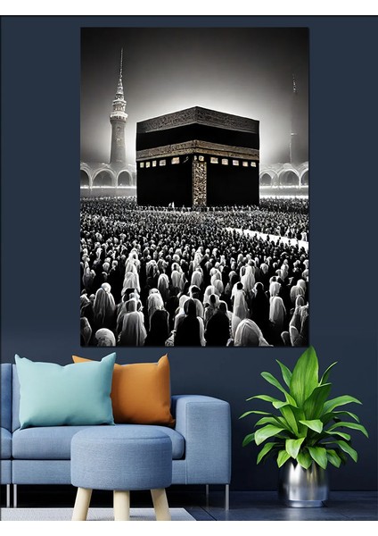 Siyah Beyaz Kabe Dekoratif Kanvas - Mdf Ahşap Tablo