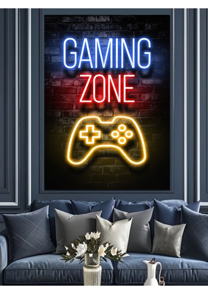 Oyuncu Odası Dekoratif Kanvas - Mdf Ahşap Tablo