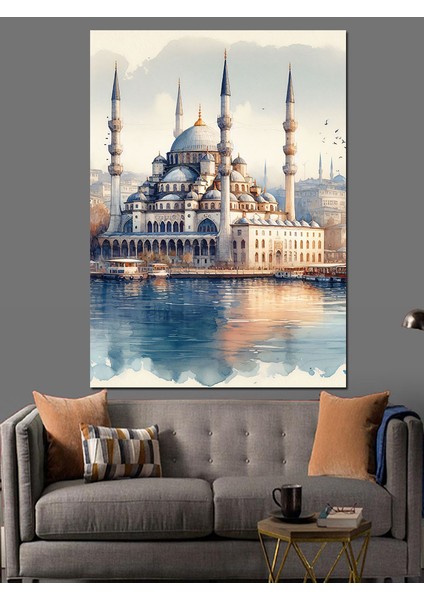 Istanbul Eminönü Camii Dekoratif Kanvas - Mdf Ahşap Tablo fırsatları