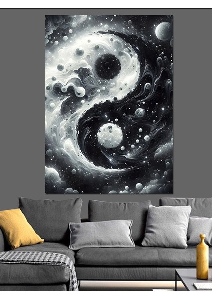 Ying Yang Denge Dekoratif Kanvas - Mdf Ahşap Tablo fiyatları