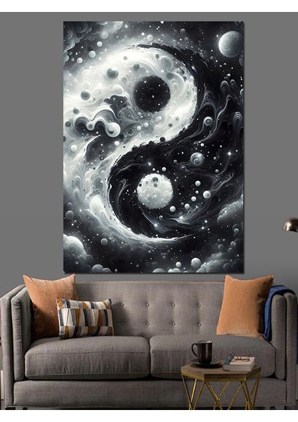 Ying Yang Denge Dekoratif Kanvas - Mdf Ahşap Tablo modelleri