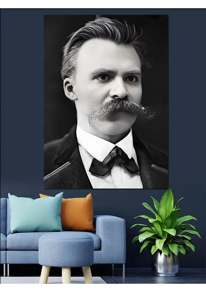 Friedrich Nietzsche Dekoratif Kanvas - Mdf Ahşap Tablo