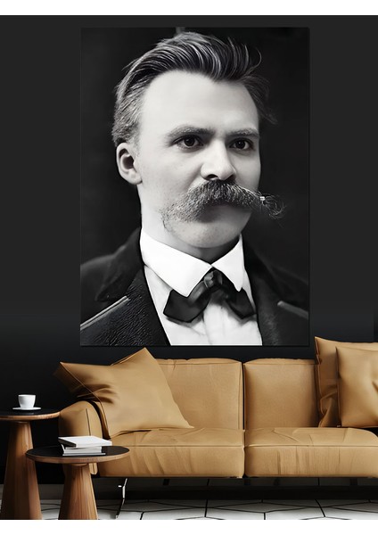 Friedrich Nietzsche Dekoratif Kanvas - Mdf Ahşap Tablo