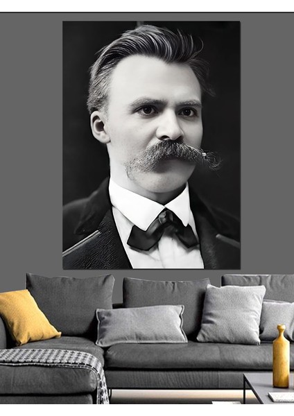 Friedrich Nietzsche Dekoratif Kanvas - Mdf Ahşap Tablo