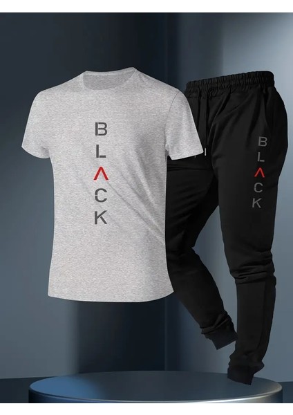 Oversize Eşofman Takımı Black Baskılı Eşofman Takımı Unisex