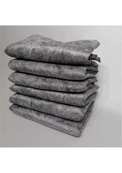 Süngerli Kaymaz Çekyat/koltuk Örtüsü Damar Desenli Gri