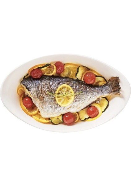Temperli Cam Beyaz Fırın Kabı 29X17 cm Akıllı Mutfak Carine Oval Pişirme Ürün 670G Dayanıklı 1 Adet indirimleri