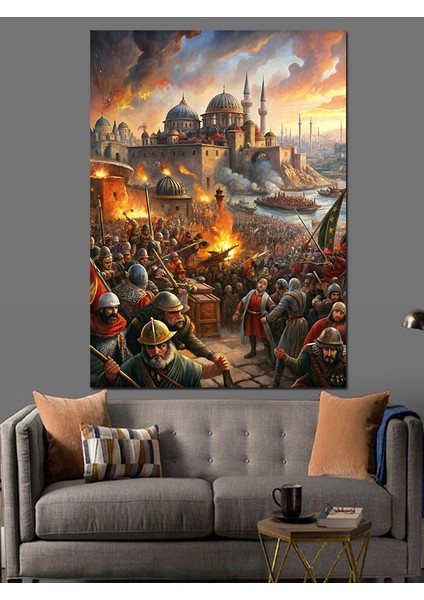 Savaş Temalı Osmanlı Dekoratif Kanvas - Mdf Ahşap Tablo modelleri