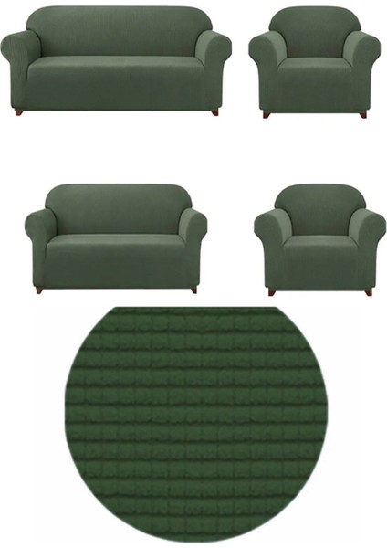 Likrali Koltuk, Kanepe, Çekyat Örtüsü. 3+2+1+1 Lastikli Koltuk Kılıfı, Pitikare Desen