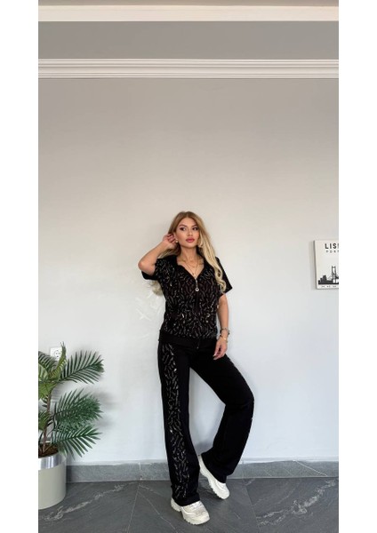 Kadın Yeni Sezon Kapüşonlu Geniş Paça Alt Üst Takım modelleri