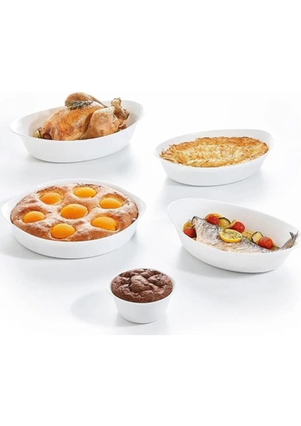 Oval 32X20CM Fırın Kap Oval Beyaz Şık Sade Hediyelik Misafirlik Sofralık Pürüssüz 1 Adet fırsatları