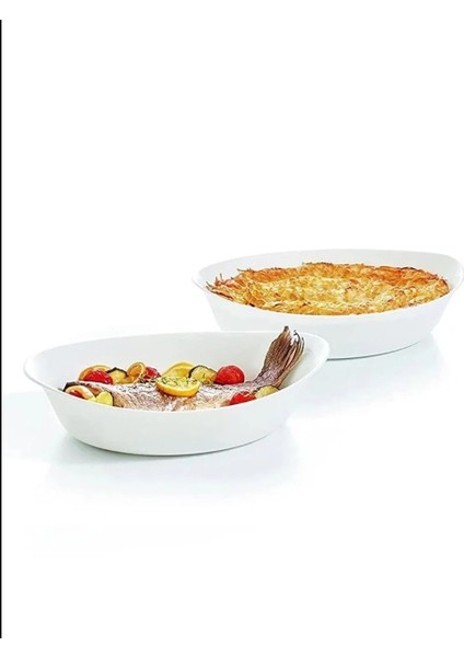 Oval 32X20CM Fırın Kap Oval Beyaz Şık Sade Hediyelik Misafirlik Sofralık Pürüssüz 1 Adet indirimleri