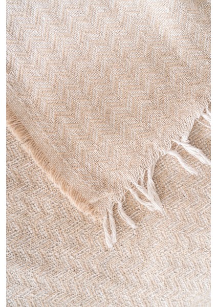 Crystallinen Pamuklu Lüks Koltuk Örtüsü Bej Renk Çavuş Desen 175X225 | Çok Amaçlı Örtü fırsatları