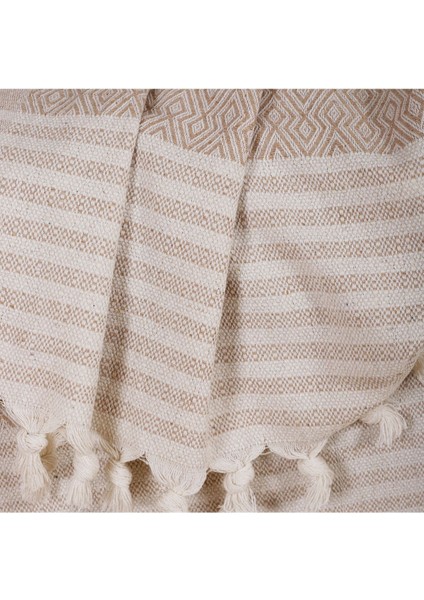 Buldan Işi Kolları Örten Tekli Koltuk Berjer Örtüsü 180X150 Büyük Boy %100 Pamuk Dokuma - Vizon indirimleri