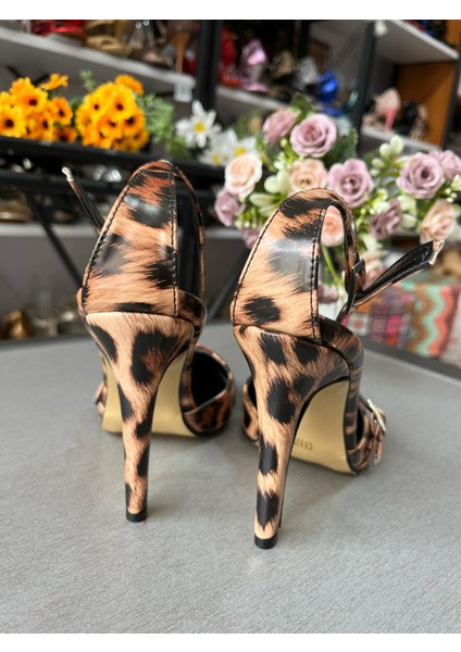 Leopar Trend Model Kadın Topuklu Ayakkabı indirimleri