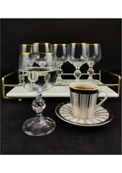 Claudia Bohemia Crystal 6'lı Kahve Yanı Su Bardak Kadeh Set 150 ml Sofra Mutfak Ev Lombardino indirimleri