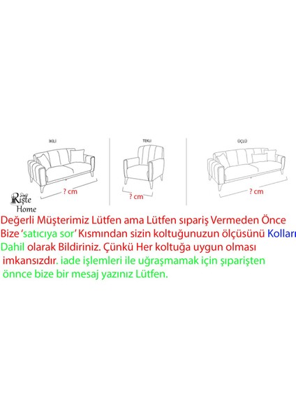 Kaliteli Standart Likrali Lastikli Yarı Kaplama 1 Adet 3 Kişilik Jakarli Koltuk,çekyat Örtüsü fiyatları