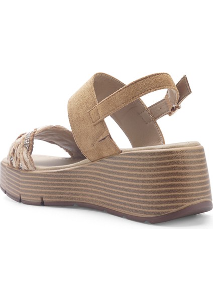 325099.Z 5fx Kahverengi Kadın Dolgu Topuk Sandalet modelleri