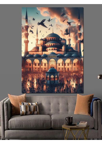 Istanbul Eminönü Camii Dekoratif Kanvas - Mdf Ahşap Tablo fırsatları