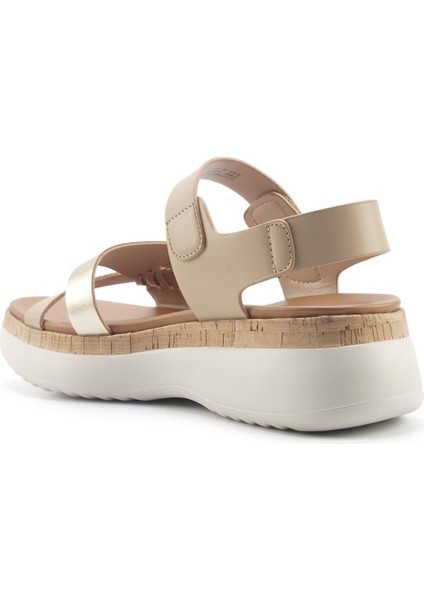 Holı 5fx Bej Kadın Comfort Sandalet