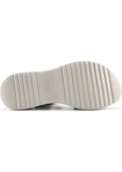 Holı 5fx Bej Kadın Comfort Sandalet