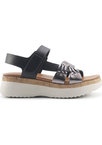 Holı 5fx Siyah Kadın Comfort Sandalet