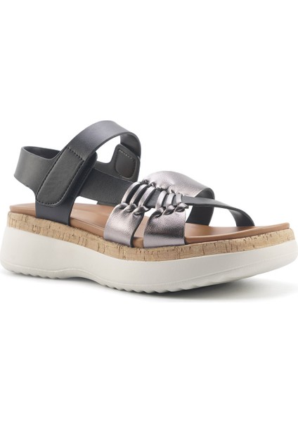 Holı 5fx Siyah Kadın Comfort Sandalet