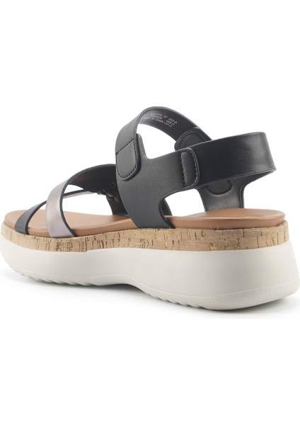 Holı 5fx Siyah Kadın Comfort Sandalet