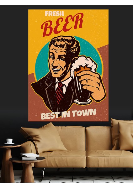 Soğuk Bira Dekoratif Kanvas - Mdf Ahşap Tablo