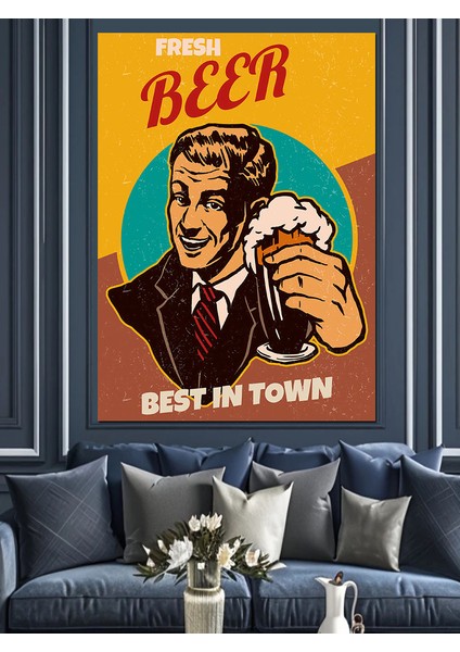 Soğuk Bira Dekoratif Kanvas - Mdf Ahşap Tablo fiyatları