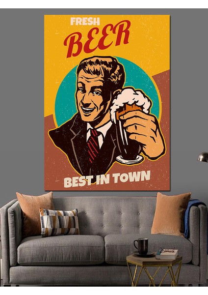 Soğuk Bira Dekoratif Kanvas - Mdf Ahşap Tablo fırsatları