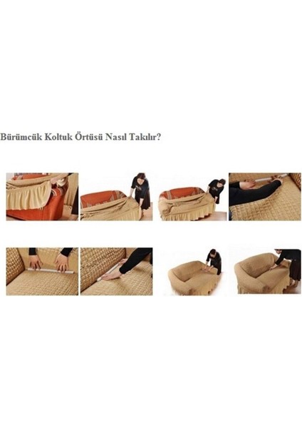 Kahve Bürümcük Koltuk Örtüsü Maxi Takım (3+3+1+1) fiyatları