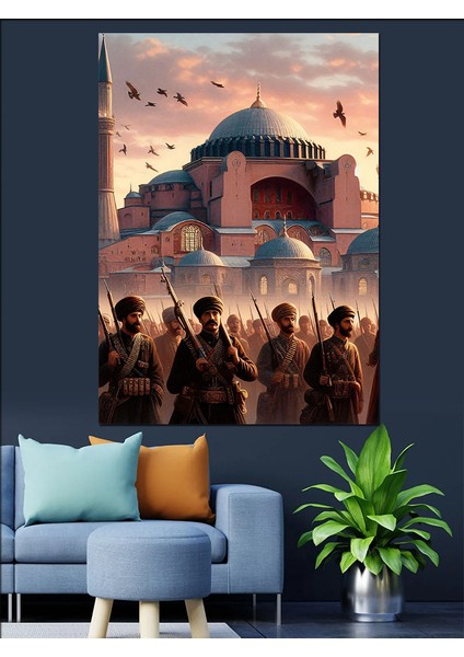 Ayasofya Camii ve Ordu Dekoratif Kanvas - Mdf Ahşap Tablo fiyatları