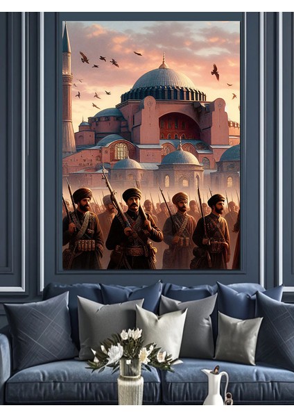 Ayasofya Camii ve Ordu Dekoratif Kanvas - Mdf Ahşap Tablo fırsatları