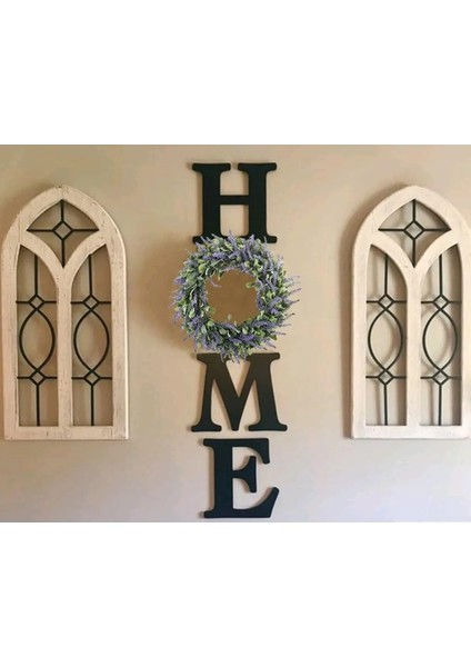 Kapı Süs Çelengi Door Ornament Yapay Çiçekli Mor Sarı Fiyonklu Çap 35 cm El Yapım Asmalık 1 Adet