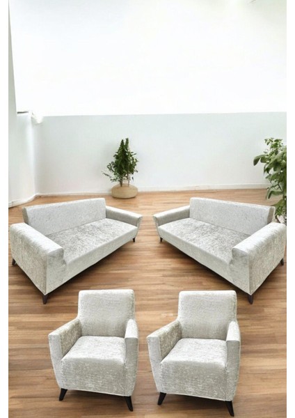 Kadife Koltuk Örtüsü Lastikli Esnek Yıkanabilir Koltuk Kılıfı 3+3+1+1 Solma Kayma Yapmaz Leke Tutma