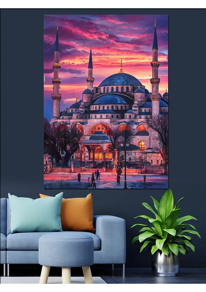 Tarihi Cami Dekoratif Kanvas - Mdf Ahşap Tablo