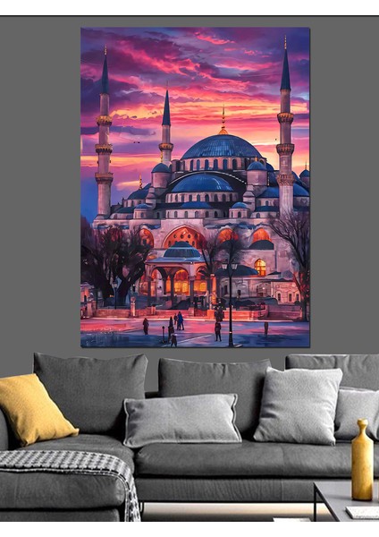 Tarihi Cami Dekoratif Kanvas - Mdf Ahşap Tablo fırsatları