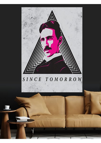Nikola Tesla Dekoratif Kanvas - Mdf Ahşap Tablo