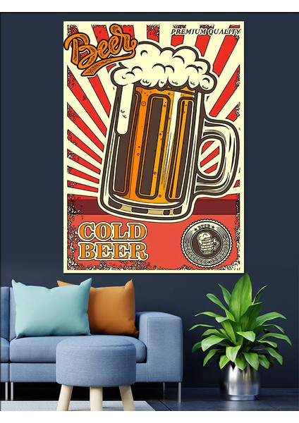 Soğuk Bira Dekoratif Kanvas - Mdf Ahşap Tablo fiyatları