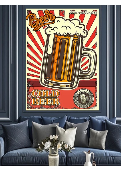 Soğuk Bira Dekoratif Kanvas - Mdf Ahşap Tablo fırsatları