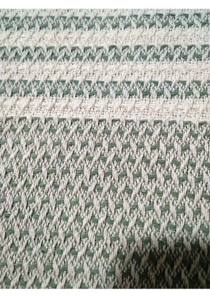 Pamuklu Kaymaz Hasır Dokuma Kolları Örten Koltuk Örtüsü Maxi Takım Açık Yeşil fiyatları