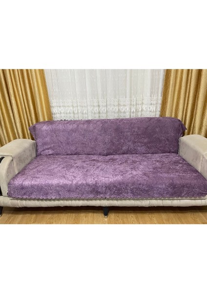 Lila Renk Süngerli Koltuk Çekyat Kanepe Örtüsü modelleri