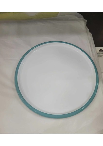 Emaye Pizza Tabak 30 cm Lacivert Mutfak Pişirme Ürün Beyaz Lacivert Kenar Batlı Çelik Sac 1 Adet fırsatları